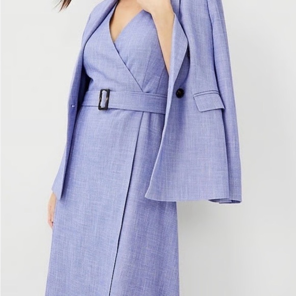 Ann Taylor Belted Sleeveless Wrap A-Line Dress Size 00P - Picture 3 of 7